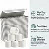 With Lid Toilet Paper Holder Stripe Printed Bathroom Tissue Box Laundry Basket  Bathroom