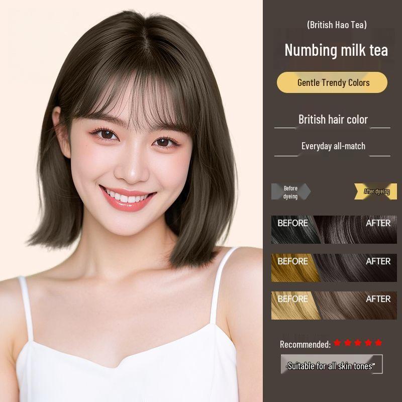 Meilando Pure Natural Fruit Oil Hair Dye - Non-Staining, Covers Grays, Brightens Skin, Trendy Colors