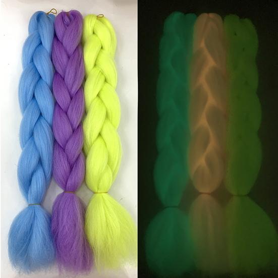 Luminous Braid Realistic Shining In The Smooth Glowing Anti-slip Long Dark Decorative Role-playing Prop Synthetic Jumbo Dirty