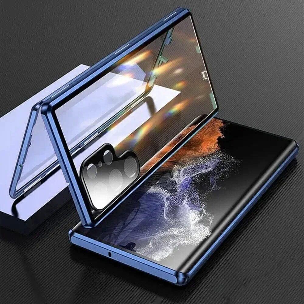 Magnetic Case for Xiaomi 15/ 15Pro/ Ultra/ 15T with Metal Frame Phone Bumpers Double Sided Tempered-Glass Full Lens Protection Cover