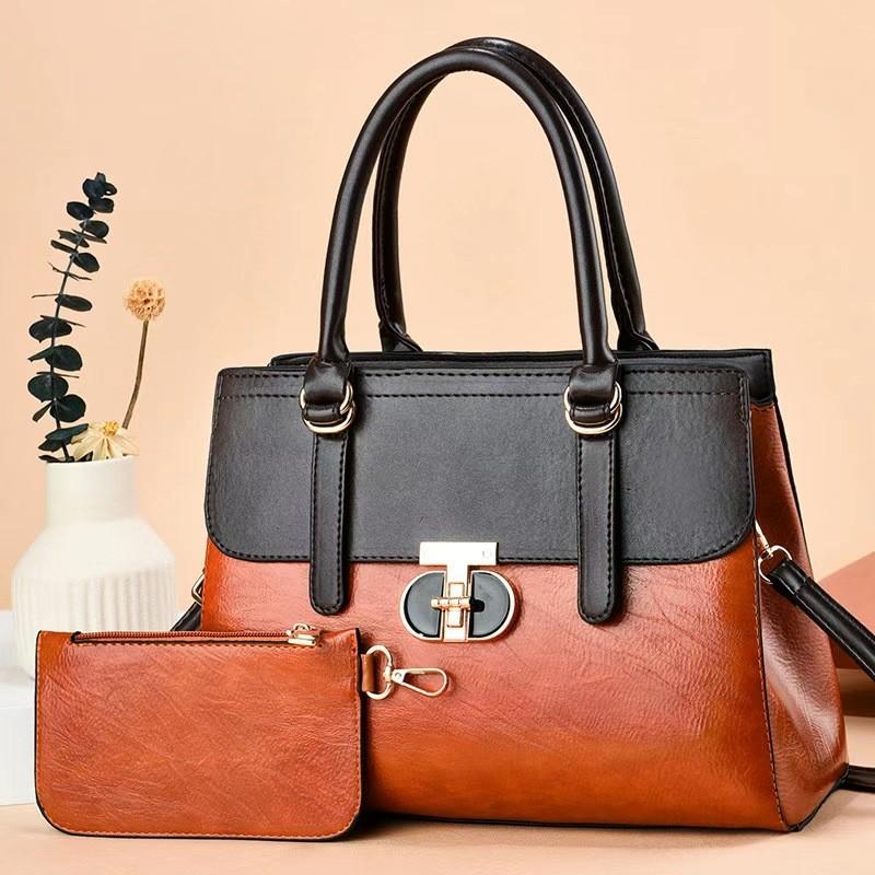 Stylish Versatile Two Piece Letter Bag Set Large Capacity Commuter Shoulder Tote Bags For Women