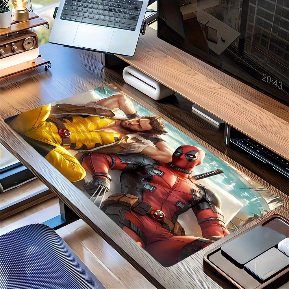Large Multi-Size Non-Slip Rubber Base Deadpool, Wolverine, Friendship Mouse Pad, Stitched Edges Keyboard Desk Mat for School, Office, Home,