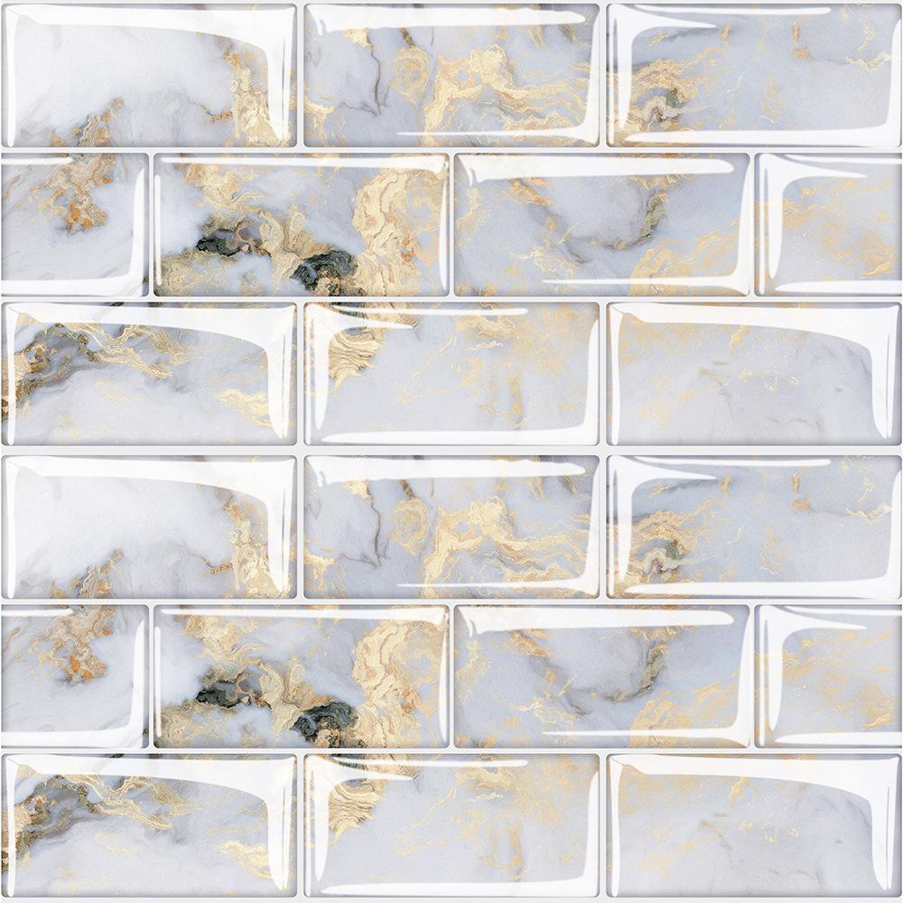 10 шт. 15x15 см DIY мраморные наклейки на стену имитация кирпича украшение для спальни водонепроницаемые самоклеящиеся плиточные обои декор для кухонного шкафа
