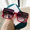 Square Large Frame Douyin High-end Sunglasses European and American Fashion Trend UV-resistant Sunglasses