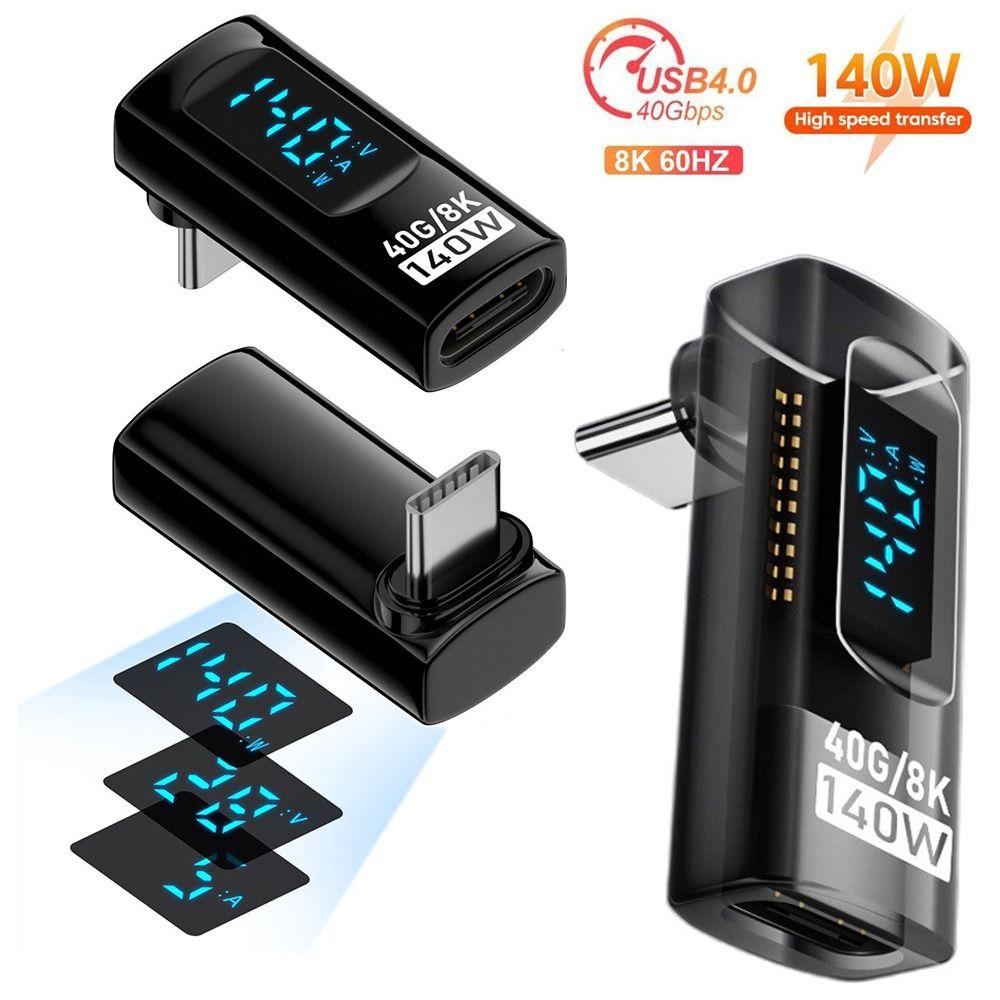 1PC Digital Display USB4 Type-C Converter 8K 60HZ OTG Adapter Power Meter Tester Mobile Phone
