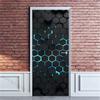 PVC Self-Adhesive Waterproof Door Sticker Modern Simulation Door Mural Wallpaper Living Room Study Home Decor Art Door Poster