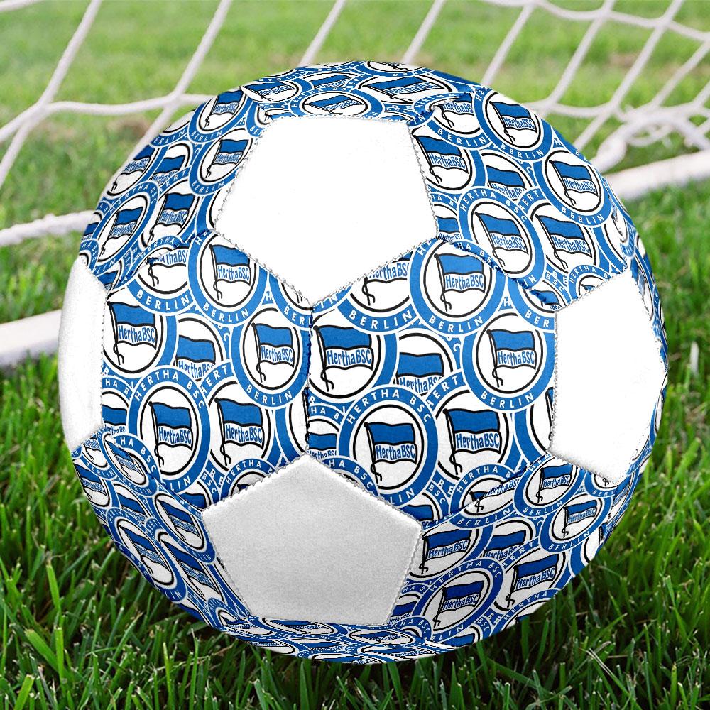 Футбольный клуб Hertha BSCМяч для футбола, размер 5, для зала, разноцветный, с машинной строчкой, ПВХ, готов к соревнованиям, прочный, с высоким отскоком