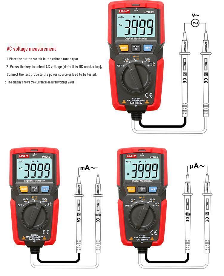 UNI-T UT125C Высокоточный цифровой мультиметр и измеритель емкости