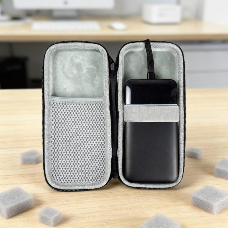 Прочный Защитный Чехол из ЭВА для Powerbank 25SE Сумка с Мягкой Подкладкой и Сетчатым Карманом Идеально для Путешествий и Поездок на Работу