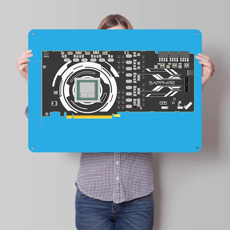 SAPPHIRE VEGA PCB Personalized D Textured Metal Poster Wall Art Tinplate Sign for Decoration Bedroom Accessories Wand Deko