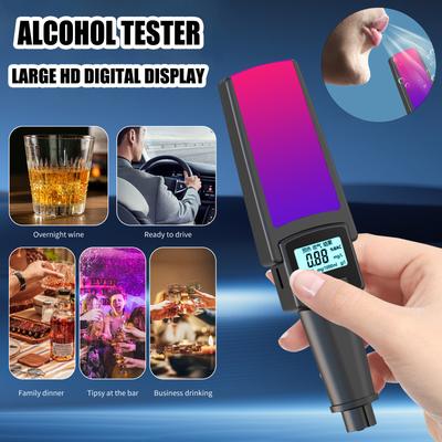 Портативный тестер алкоголя в выдыхаемом воздухе Светодиодный цифровой дисплей Бесконтактный алкометр Тестер алкоголя Точность Пьяное вождение Тестер для автомобиля