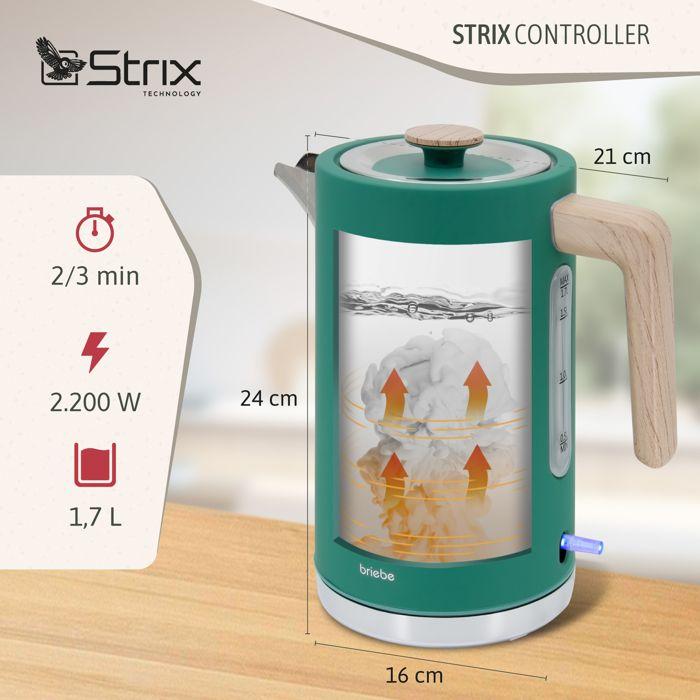 Nordic Bouilloire Électrique 1,7L Sans Fil, Ébullition Rapide Sans BPA, Base 360 Briebe KT1165GRE 2200W Vert 03950