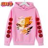 2025 MINISO Naruto Hoodie Kids Детская одежда для мальчиков Детская одежда для малышей Осенние теплые толстовки Пальто Одежда с героями мультфильмов Толстовка с капюшоном