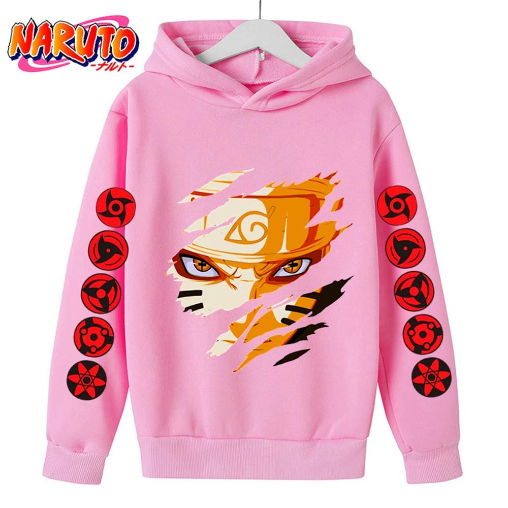 2025 MINISO Naruto Hoodie Kids Детская одежда для мальчиков Детская одежда для малышей Осенние теплые толстовки Пальто Одежда с героями мультфильмов Толстовка с капюшоном