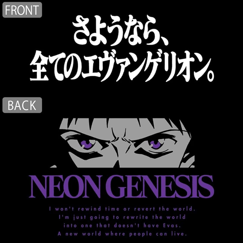 [Официальный] COSPA EVANGELION «Прощайте, все Евангелионы.» Футболка ЧЕРНЫЙ L