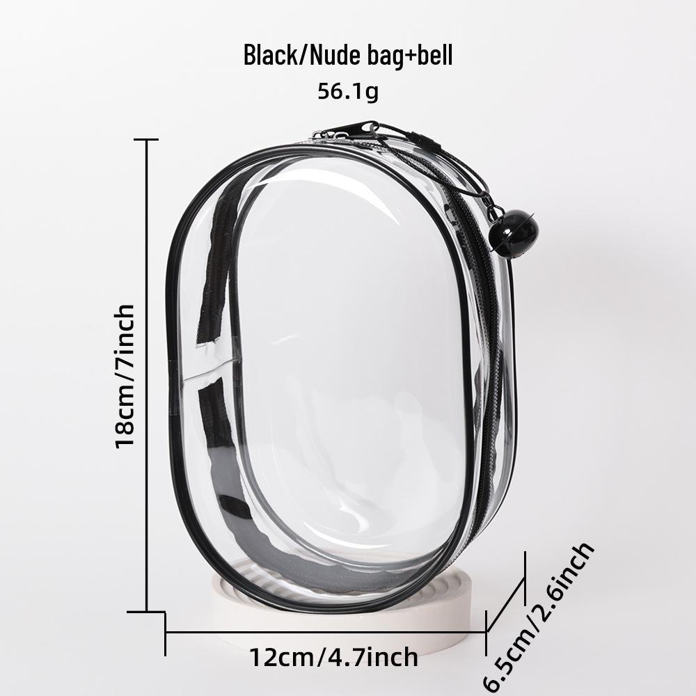 High-Transparency Thickened PVC Cotton Doll Storage Bag - Dustproof, Cute, Hanging, Transparent Q Round Design