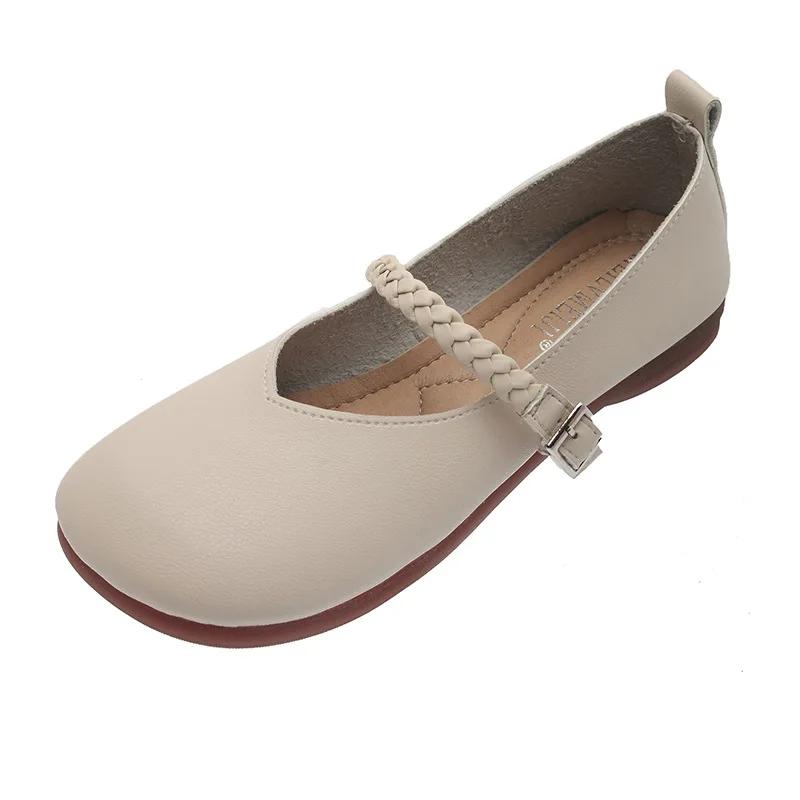 2024Shallow Mouth Casual Woman Shoe Square Toe Female Footwear Elegant Soft Autumn Modis Comfortable Moccasin Dress Fall Summer