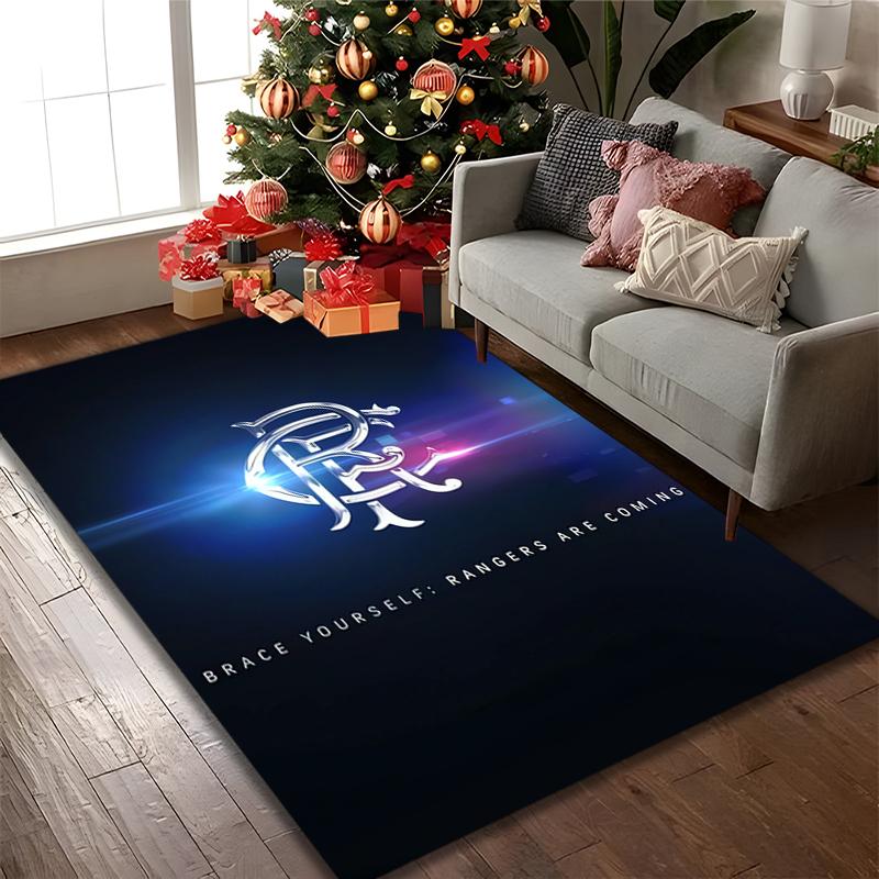 [1 шт. Коврик для офисного кресла Rangers FC] Ковер с цифровой печатью для дома и игровой комнаты, Мягкий коврик под диван/кресло для помещений