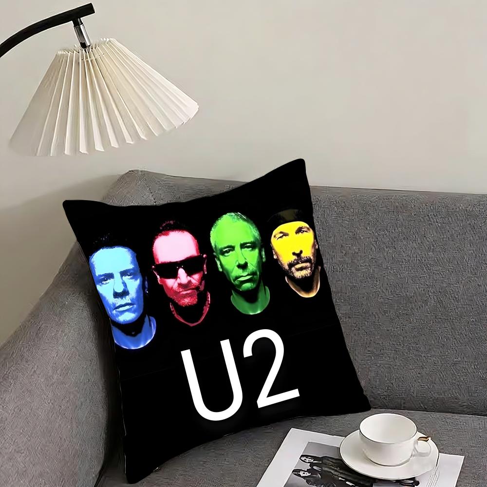U-U2 Rockk Band Наволочка для подушки Ультрамягкая, приятная для кожи ткань Комфорт как в облаках и скрытая молния