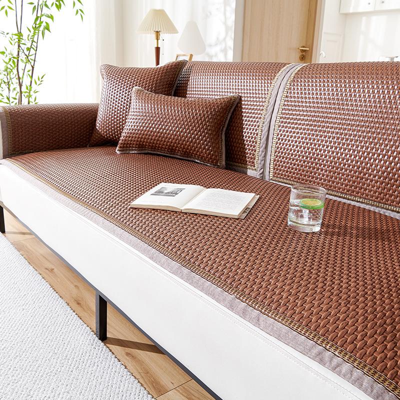 Высококачественный коврик для дивана из ротанга из полиэтилена, летняя летняя подушка, нескользящий чехол, ткань