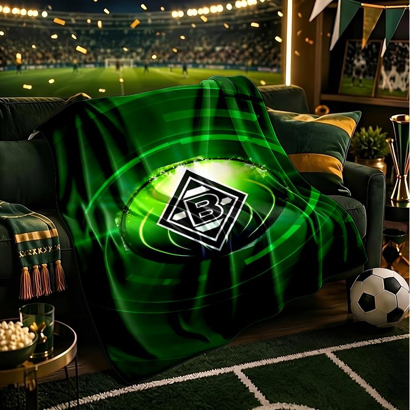 Monchengladbach Emblem Blanket Lightweight Ideal Bedding Blanket Perfect for Travel, Camping, Living Rooms, Offices, Sofas, Fan Christmas gift