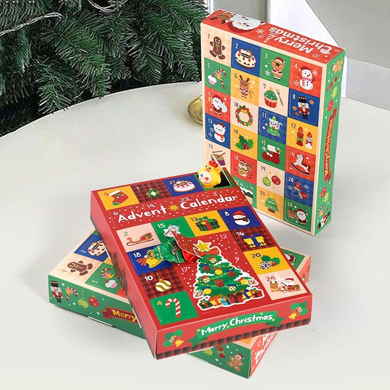 Christmas Gift Blind Box 24 Grids Surprise Christmas Party Favors Packaging Box 24 Days Christmas Advent Calendar New Year Gifts