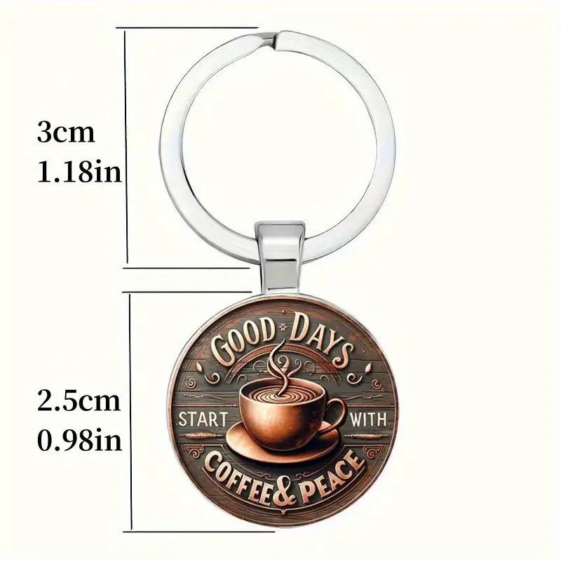 Vintage Coffee Cup Keychain With Zinc Alloy Material For Gift Giving And Souvenir Collectors