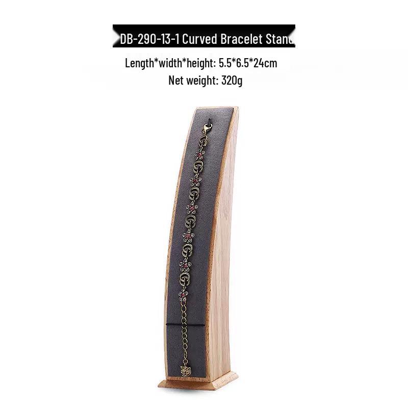 Деревянная подставка для украшений из массива дерева для серег, колец и ожерелий с нефритовым подносом