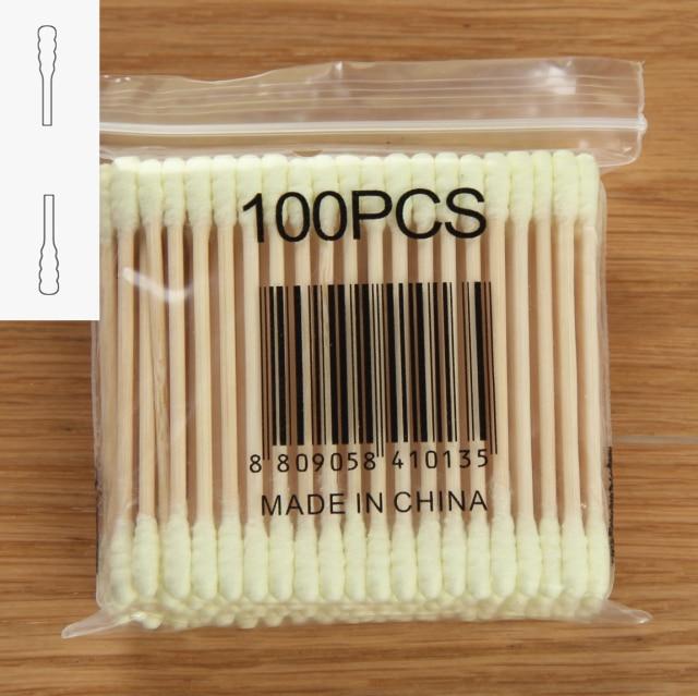 Детские ватные тампоны, натуральные ватные палочки, первая помощь для чистки носа, палочки для ушей, биоразлагаемые, без хлора, 100 шт.