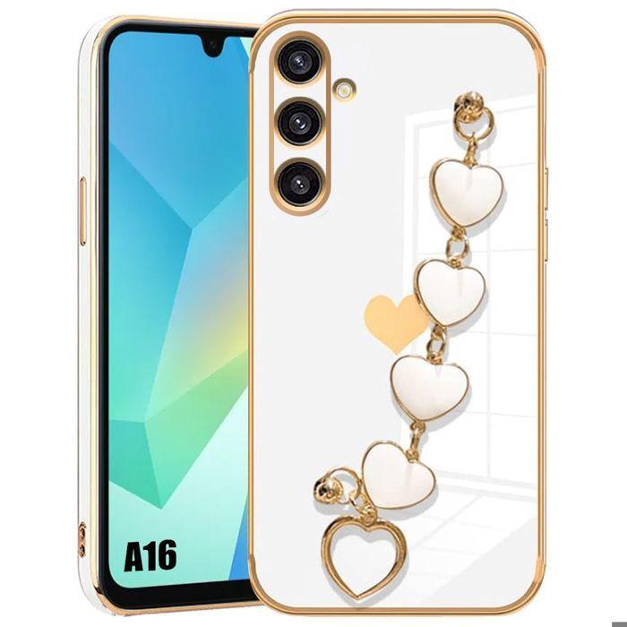 Case for Samsung Galaxy A16 4G/5G, Ultra Slim Anti-Scratch Protection with Strap - White