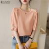 Women Casual Round Neck Summer Half Sleeve Blouse