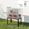 Automatic Chicken Feeder, 27 L, 6 Ports, Lockable Lid, 42 x 25 x 55 cm, Steel