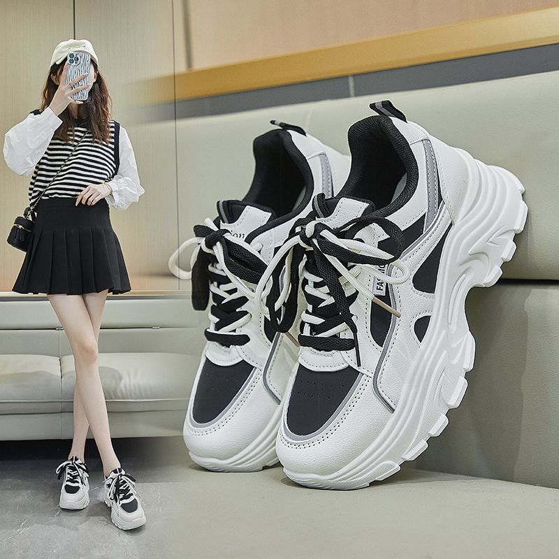Туфли на платформе Dad Shoes, женская весенняя новинка, модные универсальные, красивые, легкие, повседневные белые туфли
