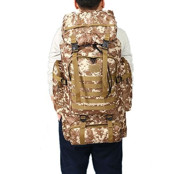 80л камуфляжный рюкзак, военная походная сумка, армейский рюкзак, водонепроницаемые дорожные рюкзаки(6 Цвет)