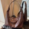 High-value Casual Commuter Tote Bag Women's 2025 Autumn New Large-capacity Simple Soft Leather Shoulder Messenger Bag