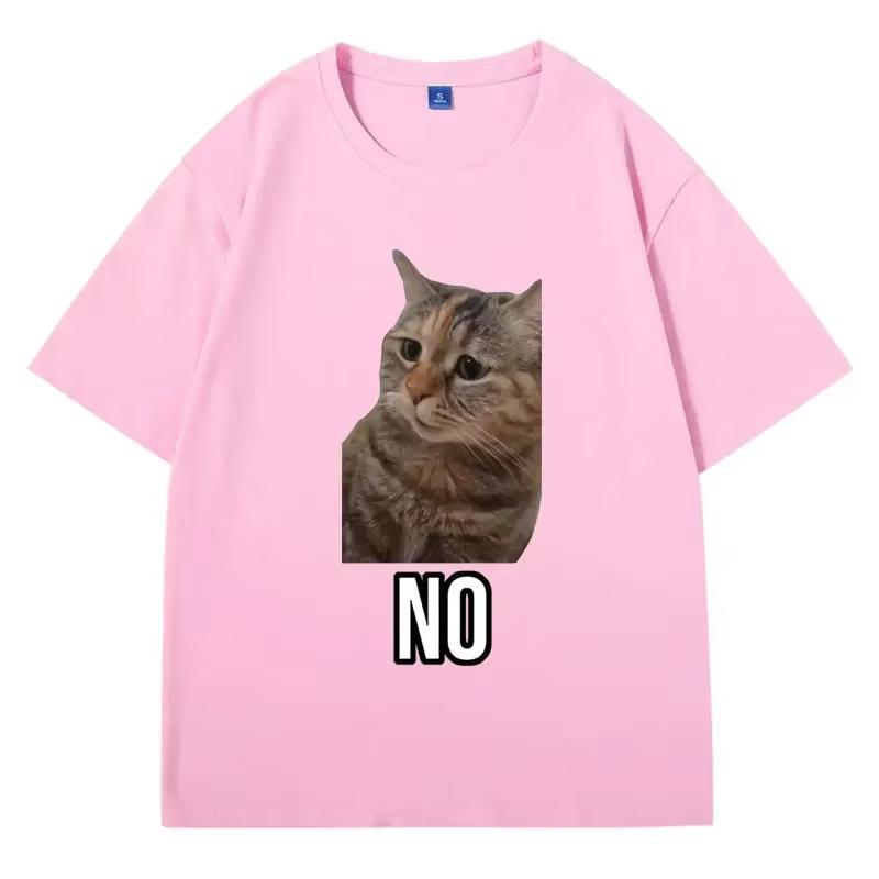 Футболки с принтом Talking Cat Meme, мужская одежда, модные футболки, повседневная футболка большого размера с коротким рукавом, мужская уличная одежда