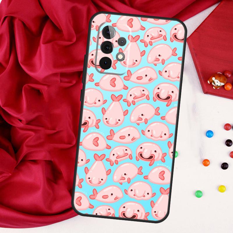 Милый Рыба-капля Для Samsung Galaxy A52 A32 A22 A54 A14 A16 A26 A36 A56 A55 A35 A05 A06 A15 A53 A33 A13 Чехол