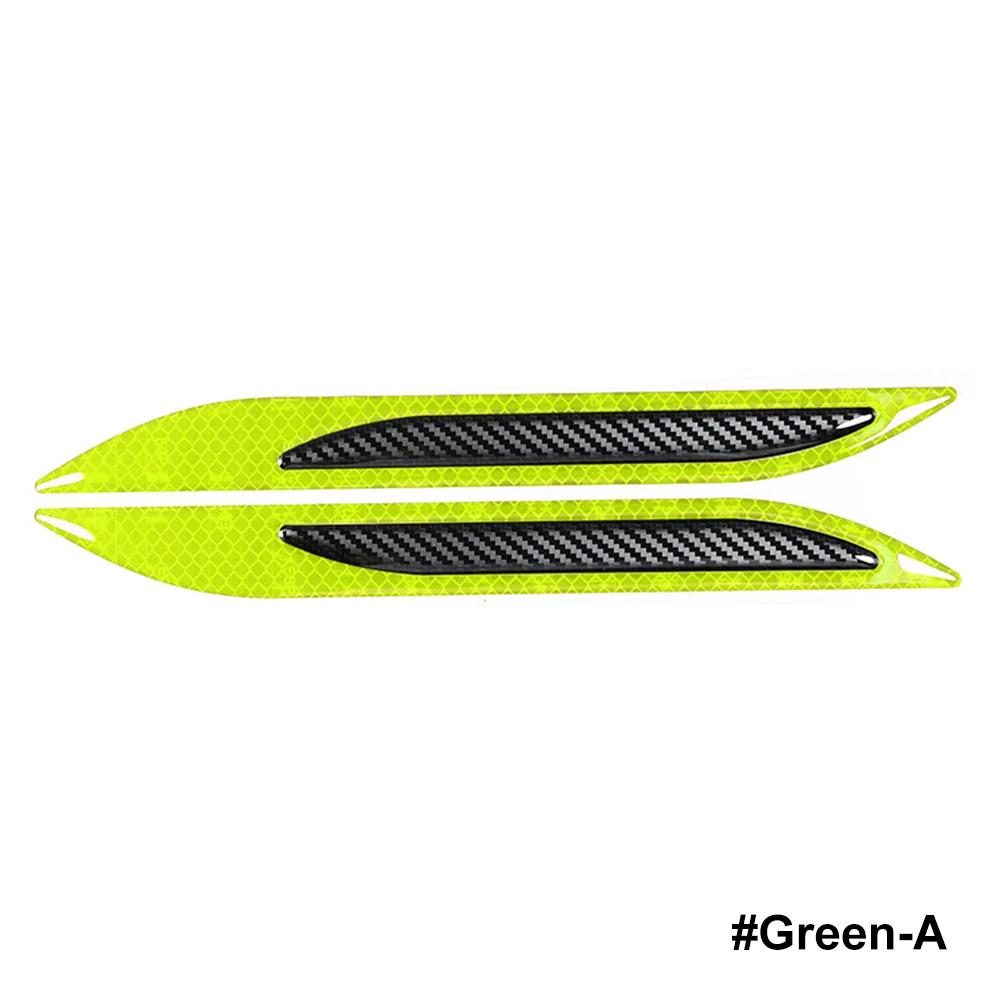 2 шт. универсальная наклейка из углеродного волокна для автомобиля, защита для бампера, светоотражающие полосы для грузовика, авто, мотоцикла, предупреждающие наклейки против царапин