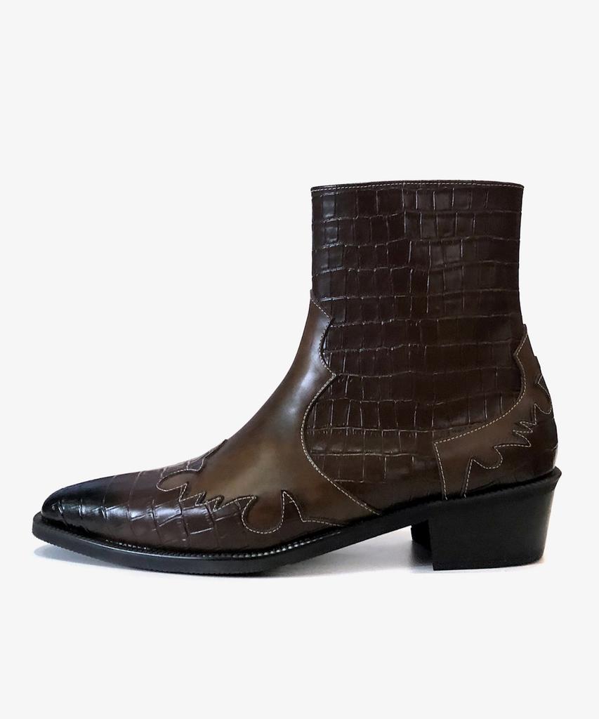 Joenshoe Cadenza Western Boots Brown Combination