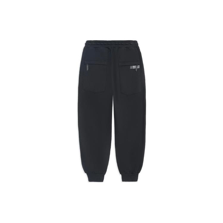 Мужские вязаные спортивные штаны Li Ning Черные с умеренной резинкой AKLS235-2