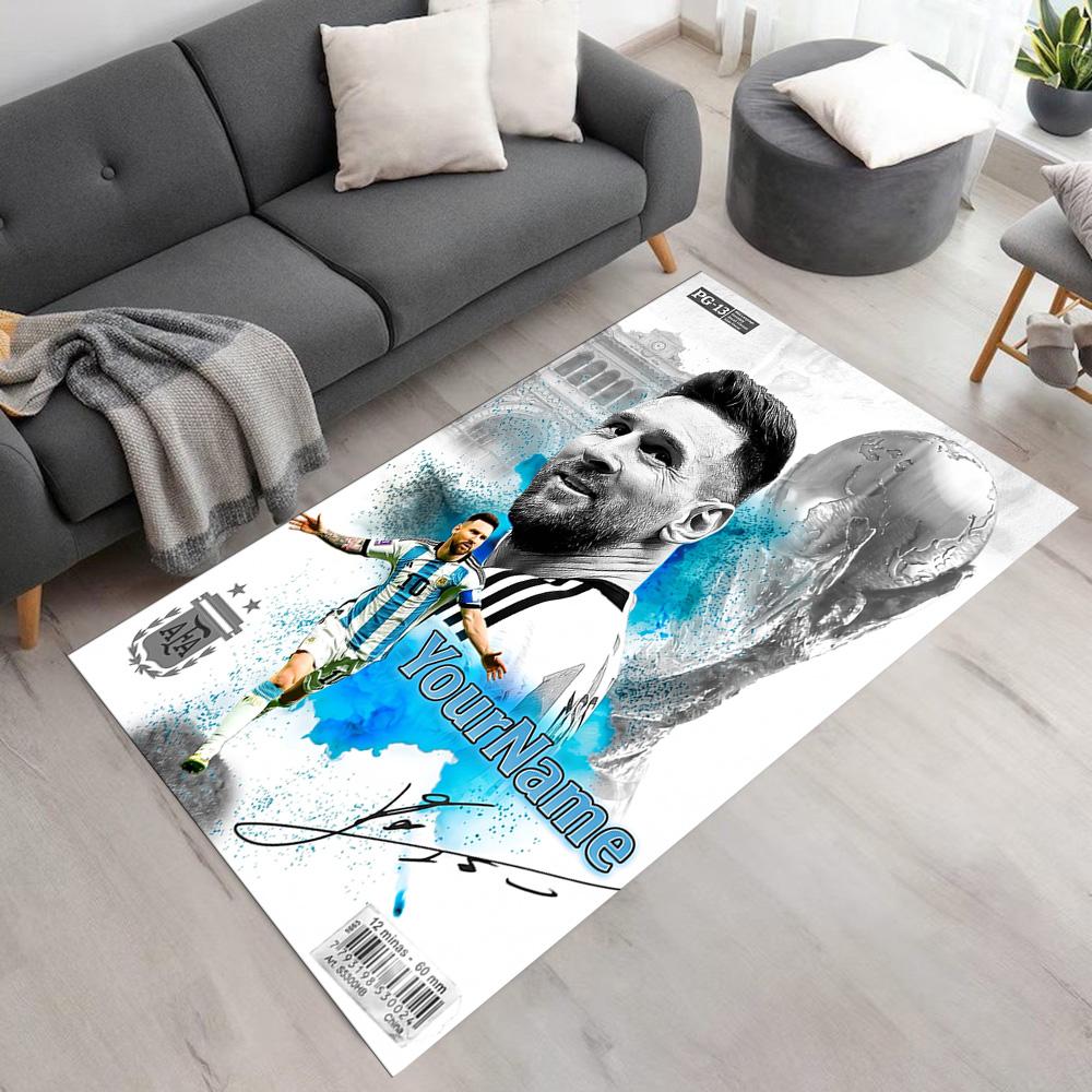 Messi Personalized Text Floor Mat Suitable for Living Rooms Entryway Game Room Dormitory Anti-slip Rug Decorate Offices