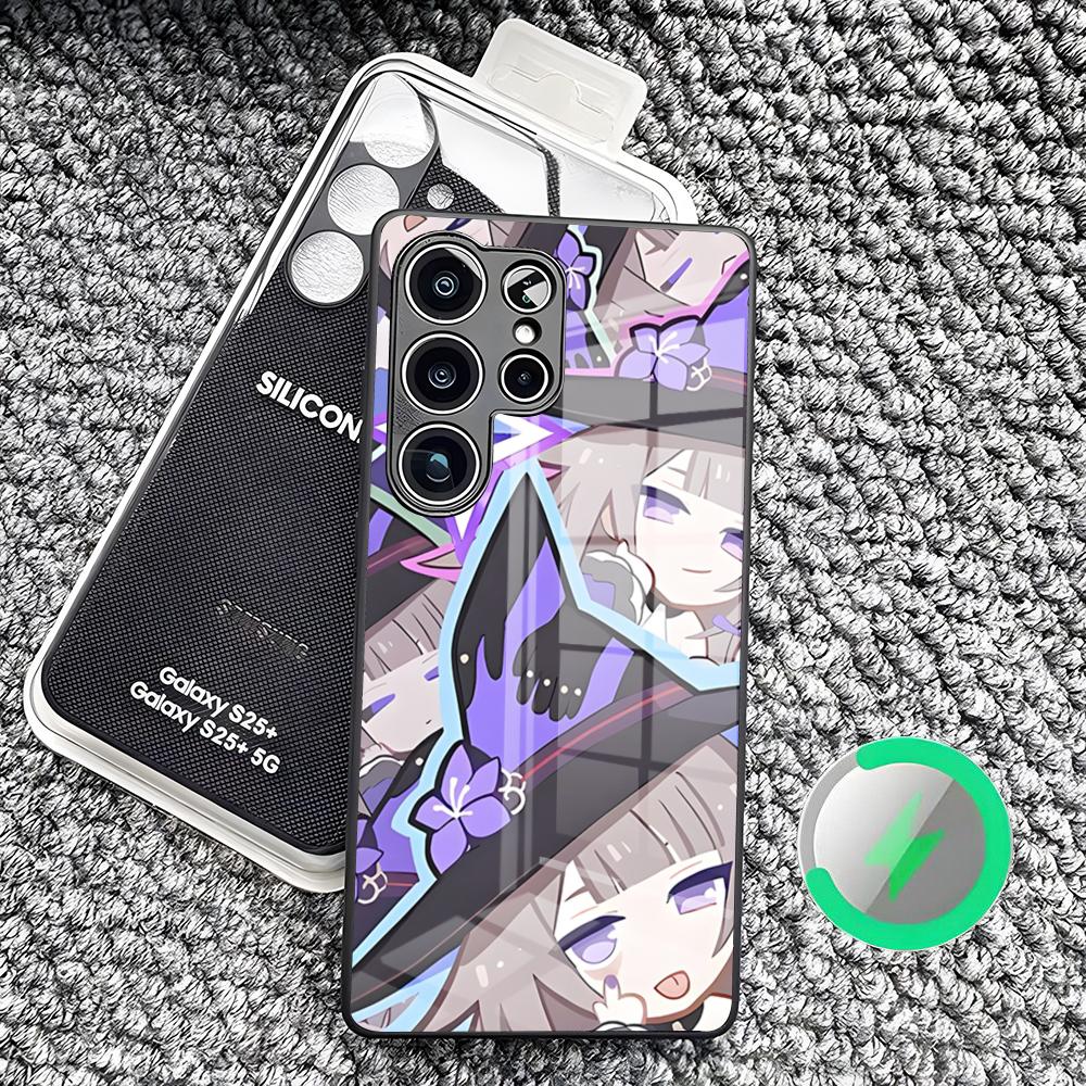 Чехол для телефона Honkai Star Rail Herta для Samsung S26 Ultra S25 Edge S23 S22 S21 S20 Ultra Plus S24 Fe A25 Магнитная стеклянная крышка