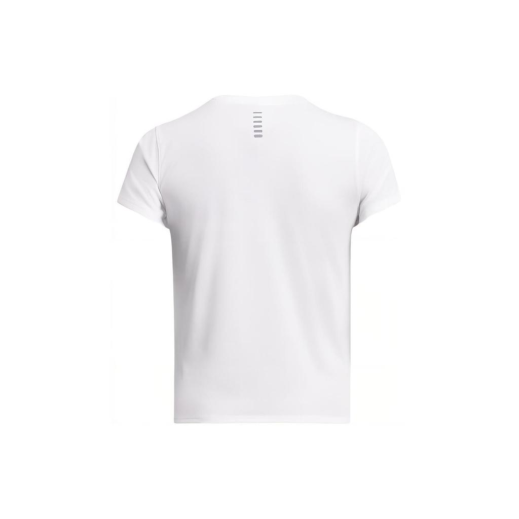 Under Armour Однотонный фирменный логотип с круглым вырезом, повседневный свитер с коротким рукавом, женская футболка, белая 1382434-100