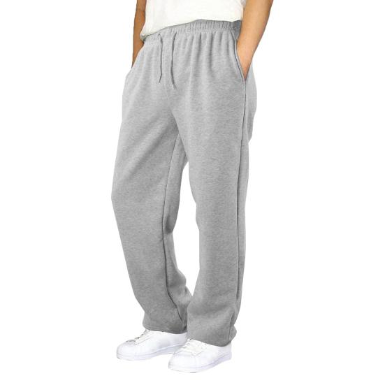 Men Baggy Sweatpants Drawstring Waist Athletic Pants Straight Leg Casual Trousers Jogging Pants for Autumn Winter Workout Tennis Morning Running