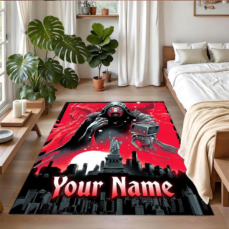 Crystal Velvet Rug Custom Name Text, Soft Non Slip Floor Mat Home DecorSleep Token