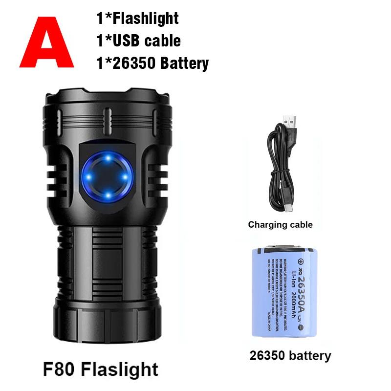 F82 8*XPG Светодиодный Прожектор 3000Лм Стальной Фонарик Магнитный Фонарь на Хвосте SOS Красный Свет Перезаряжаемый Фонарик Зажим для Рубашки Кемпинг Скалолазание