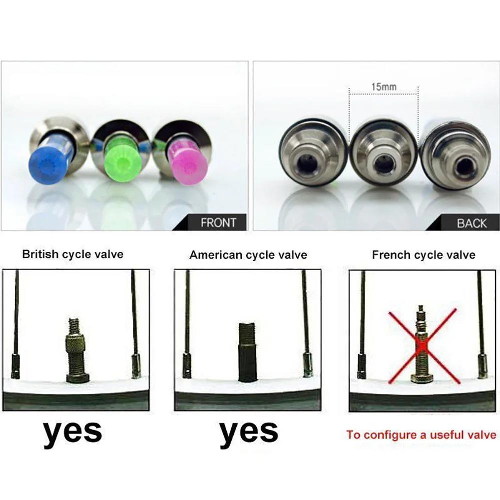 Bike Neon Valve Decoration Bicycle Tire LED Safety Warning Flash Spoke Light Neon Lights 4