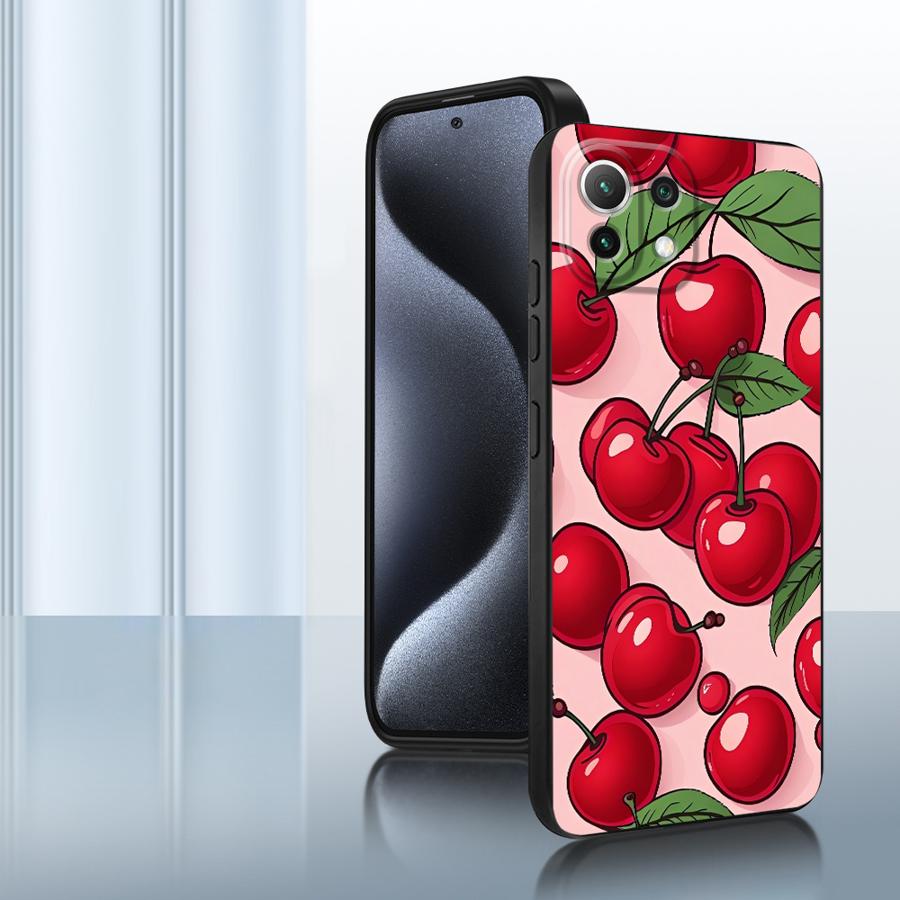 Мультяшная вишня Funda Чехол для телефона для Xiaomi Mi 12T Pro 12 14 13 Lite 12X 11 10T 11T 15 Pro