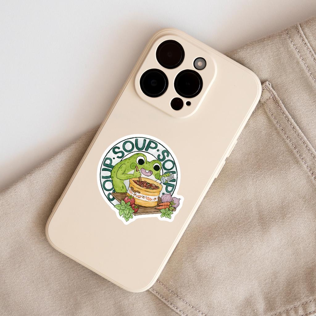 50 Мультяшных Наклеек-Дудлов с Лягушками Креативные Милые Наклейки с Лягушками Наклейки для Украшения Мобильного Телефона, Компьютера, Водонепроницаемые