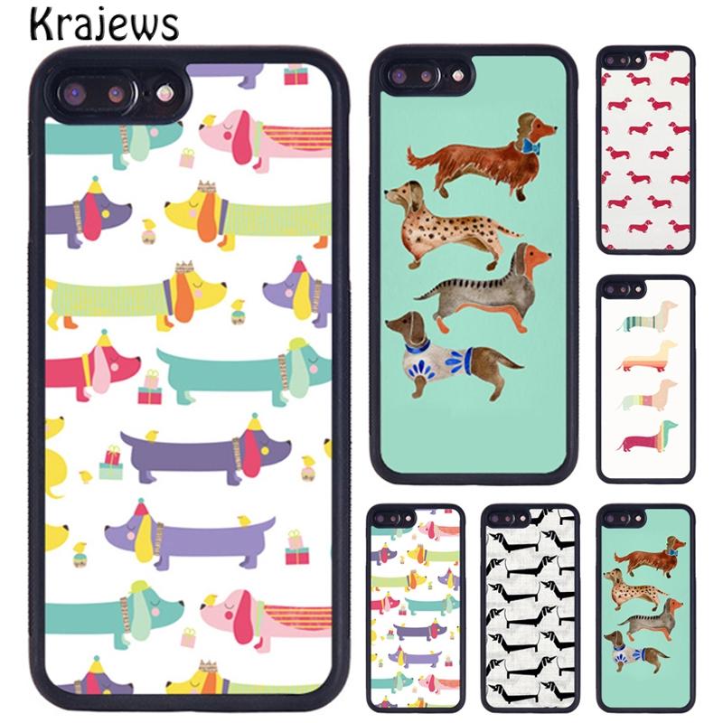 Krajews Такса Собака-сосиска Мягкий чехол для телефона Для iPhone 17 Air 16 16e 15 14 11 12 13 Pro MAX Plus чехол-оболочка coque
